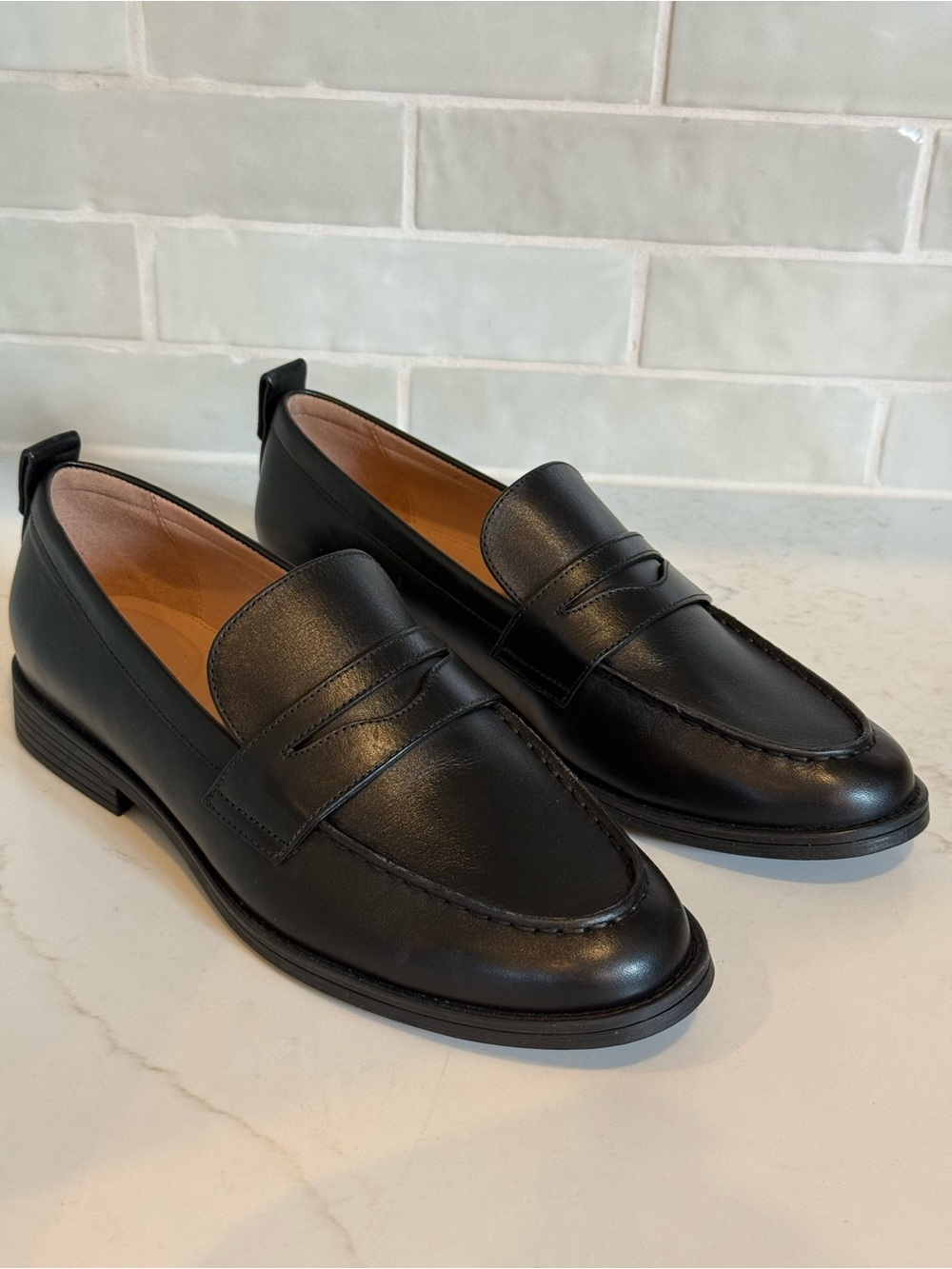 NWOT Cole Haan Black Leather Penny Loafers